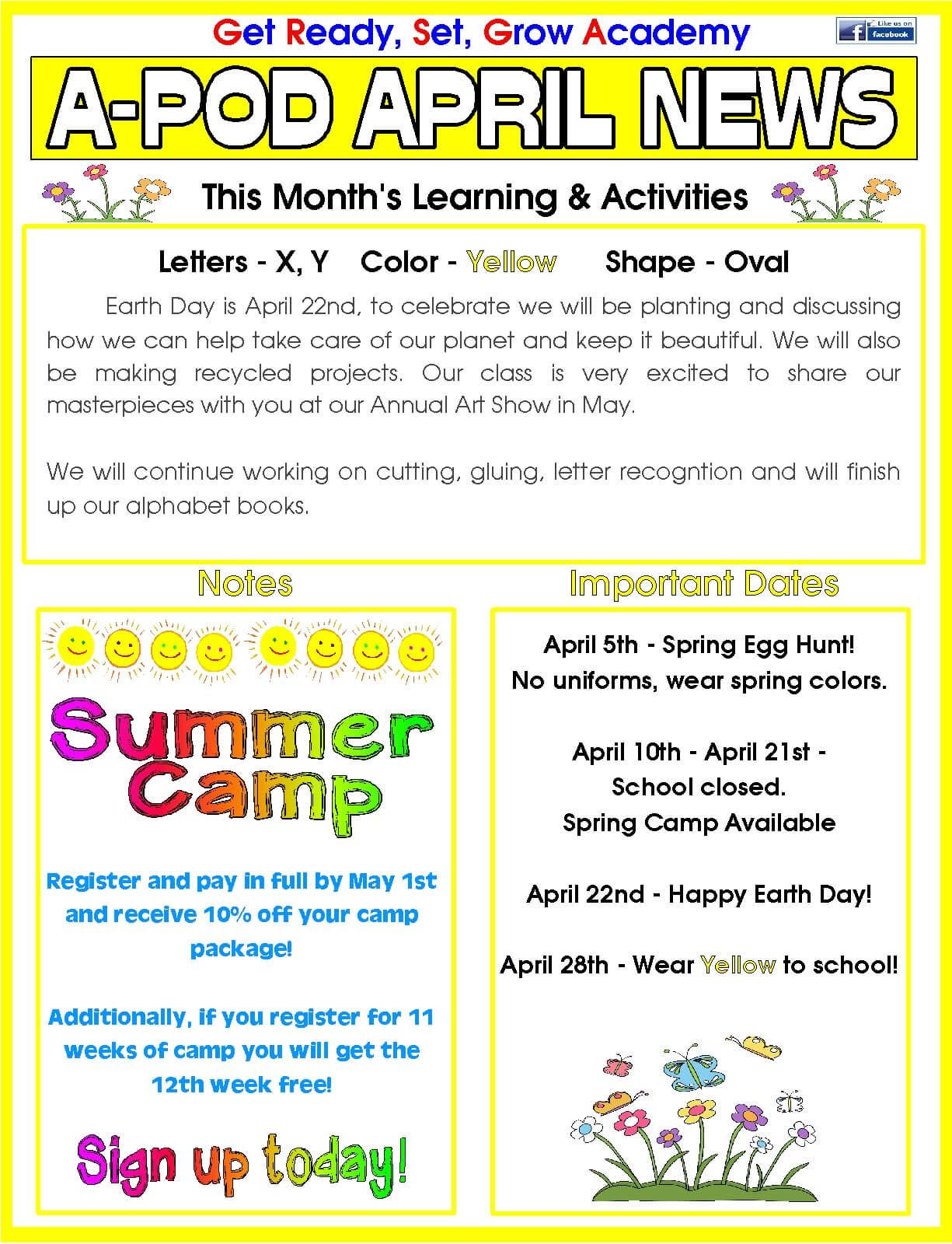delray beach day care facility monthly newsletter daycare newsletter